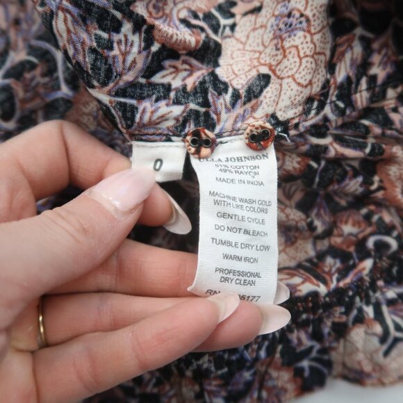 Ulla Johnson Liv Mini Dress Midnight Floral Size 0 - Picture 7 of 11